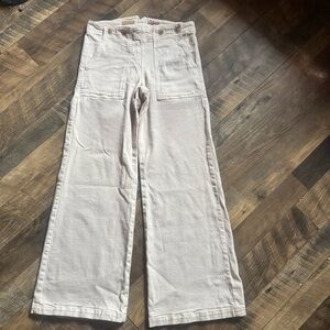 Pilcro Wide-Leg Jeans in Off-White/Cream